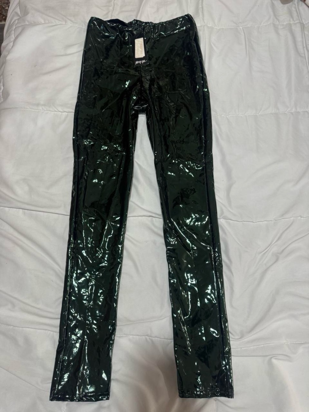 Nasty Gal Glossy Black Vinyl-Effect Jeggings